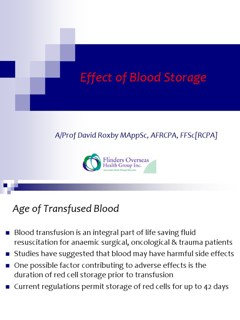 Impact of Blood Storage Duration | PDF | Blood Transfusion | Red Blood Cell