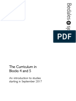 Block 4 and 5 Curriculum 2017-18