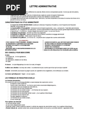 Lettre Administrative Pdf