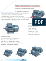 Energy Efficient Single Phase Dual Capacitor Electric Motor