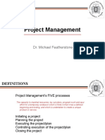 Project Management: Dr. Michael Featherstone