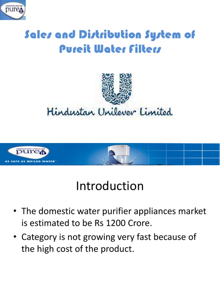 Pureit Water Filters Sales Strategy | PDF | Sales | Economic Institutions