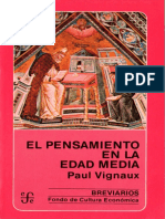 Paul Vignaux - El Pensamiento en La Edad Media PDF