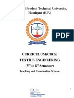 Textile Engg. 3rd to 8th Sem CBCS
