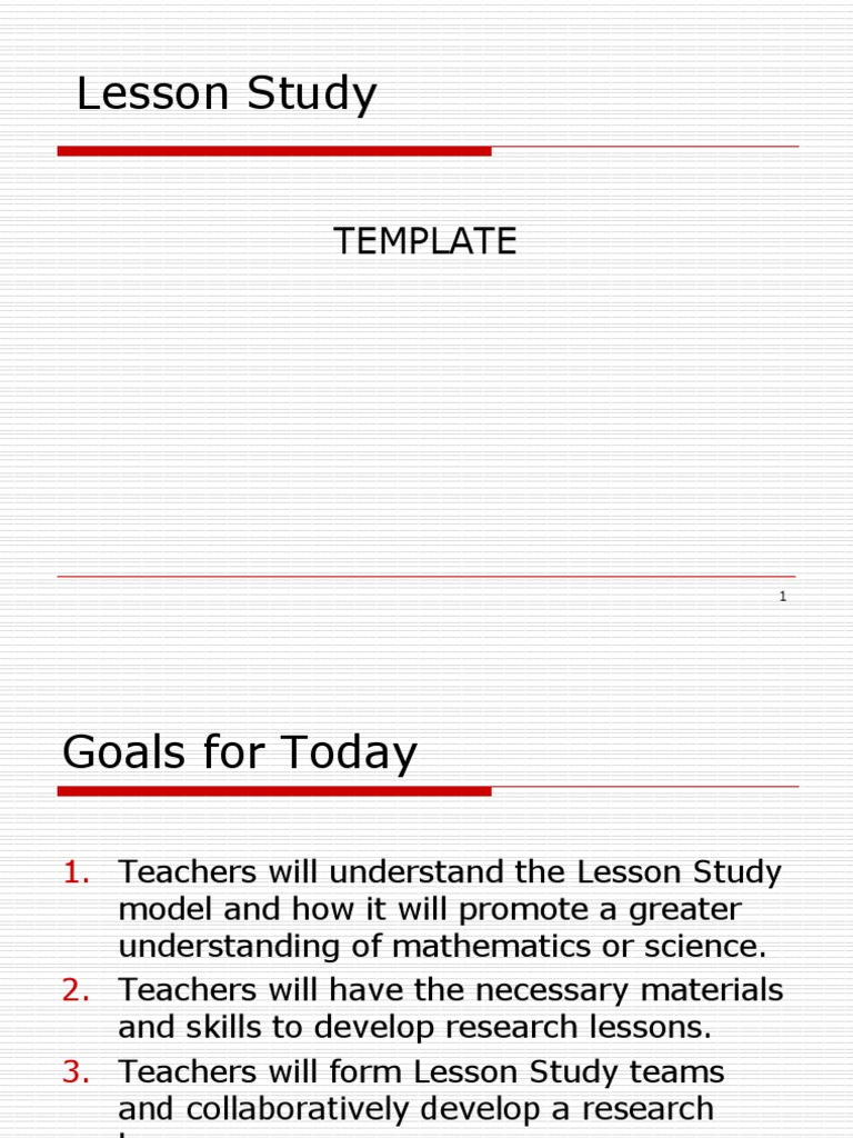 Lesson Study PowerPoint Template | PDF | Teachers | Curriculum