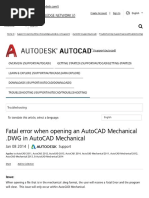 Fatal Error When Opening An AutoCAD Mechanical