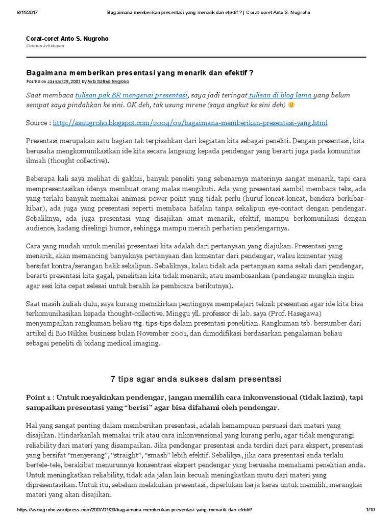 EFFECTIVE PRESENTATION TIPS PDF