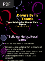 Chapters 5 & 6-Team Building For Diverse Work Groups