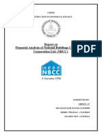 Report On Financial Analysis of National Buildings Construction Corporation Ltd. (NBCC) .