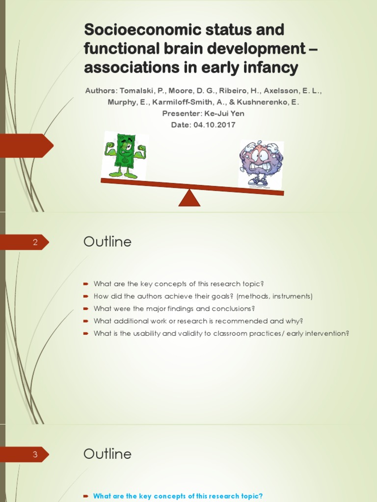 Literature Presentation 041017 PDF Executive Functions Socioeconomic Status