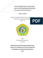 Download KARYA ILMIAH PENERAPAN INTERNET DALAM STRATEGI PEMASARAN UNTUK MENGHADAPI PESAING by MUHAMMAD DONI KURNIAWAN SN356077662 doc pdf