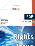 Rights Issue: An Assignment On