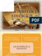 Tutoria - Tema - 6 - Los Actores de La Educación