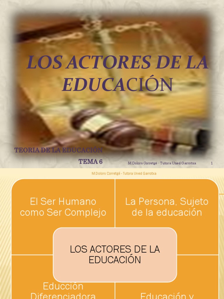 Actores en el Proceso Educativo | PDF | Homo Sapiens | Moralidad