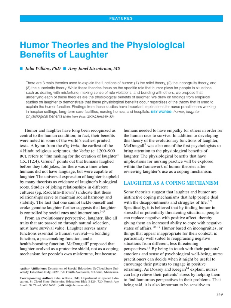 Humor Theories and Laughter's Benefits | PDF | Humour | Laughter