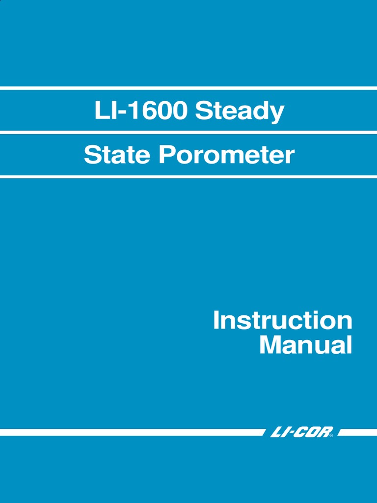 LI-600 Steady State Porometer Manual | PDF