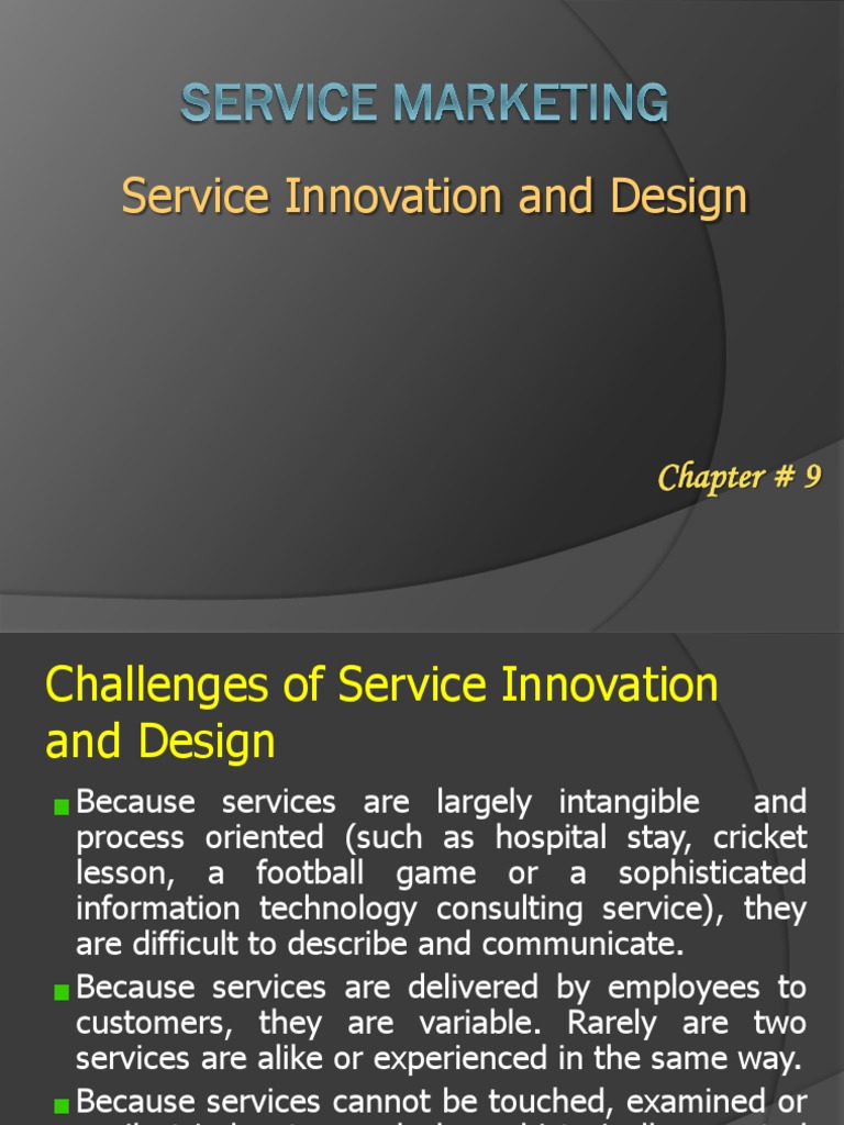 Chapter-9 - Service Innovation and Design | PDF | Innovation | Business