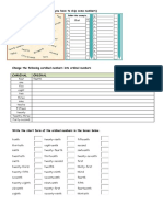 Unit 8 Ordinal Numbers