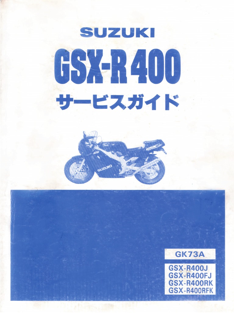 GSX-R 400 Engine Component Service Guide | PDF | Piston | Gear