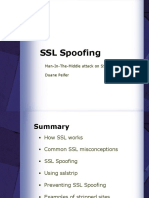 SSL Spoofing: Man-In-The-Middle Attack On SSL Duane Peifer