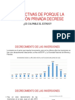 PERSPECTIVAS DE PORQUE LA INVERSIÓN PRIVADA DECRECE en PERU