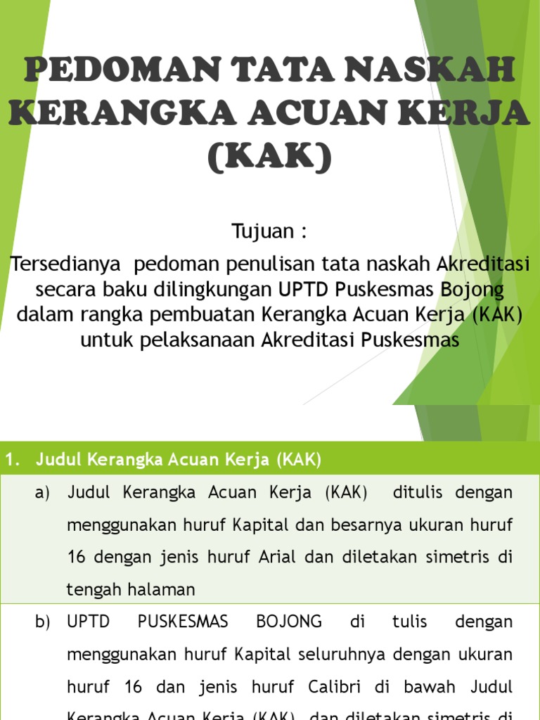 Pedoman Tata Naskah Kak