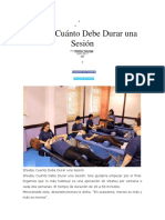 Shiatsu Cuanto Debe Durar Una Sesion