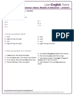 Grammar Videos: Modals of Deduction - Answers: 1. Check Your Grammar: Matching