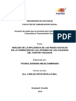 Analisis de La Influencia de Las Redes Sociales PDF