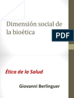 Dimensión Social de La Bioética