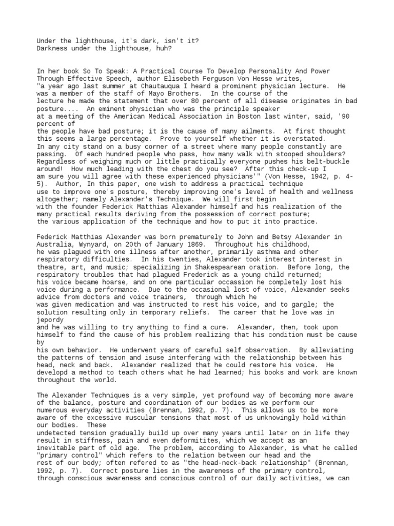 Alexander technique articles picture