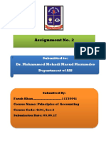 Assignment No. 2: Submitted To: Dr. Mohammed Mehadi Masud Mozumder Department of AIS