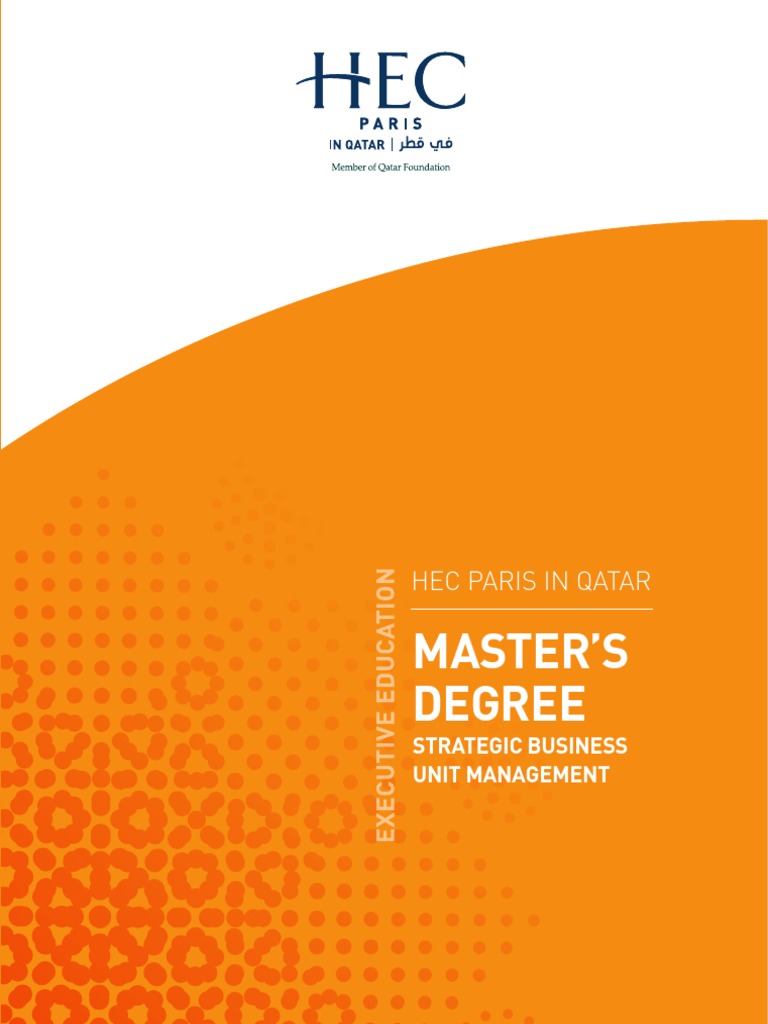 Master’S Degree Hec Paris In Qatar Strategic Management Academia
