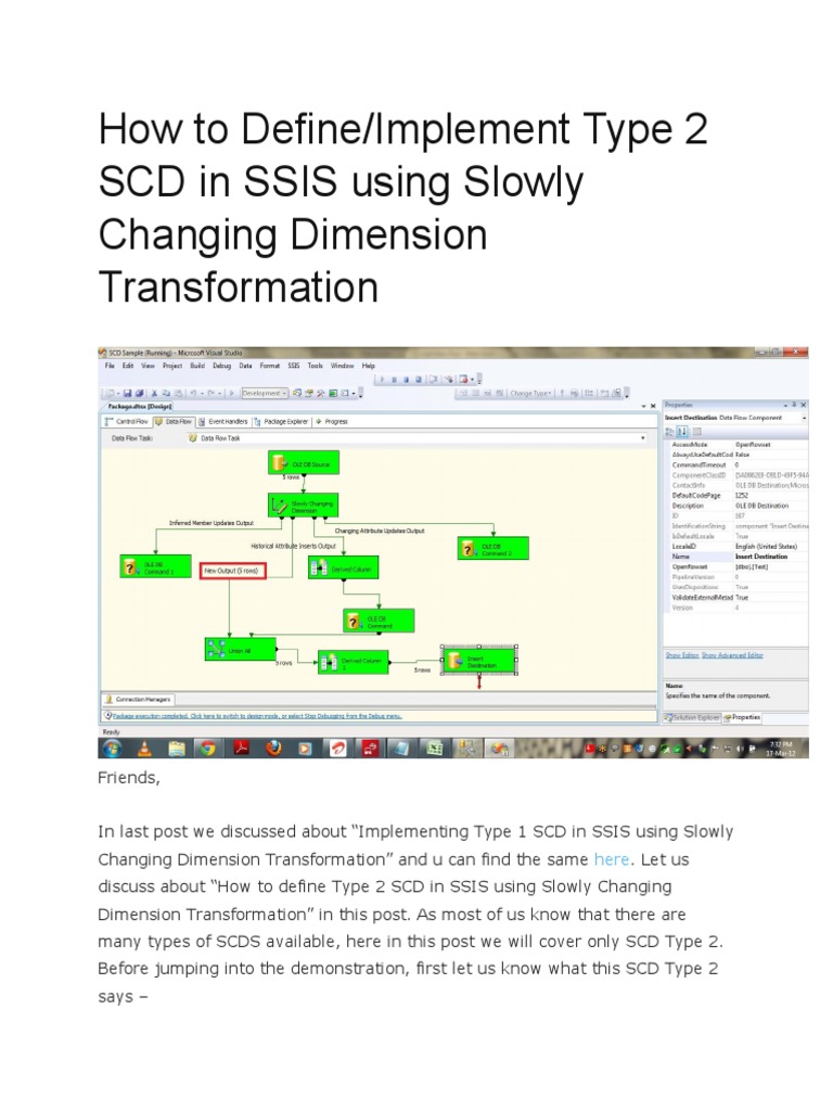 How To Define/Implement Type 2 SCD in SSIS Using Slowly Changing