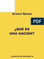 Renan ¿Qué Es Una Nación?