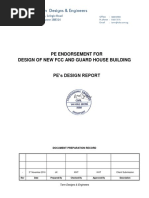 Pe Endorsement For Design of New FCC and Guard House Building