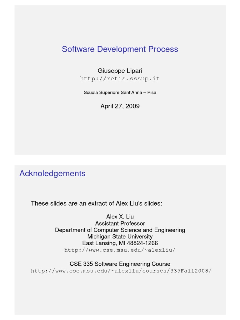 Overview of Software Development Process | PDF | Modular Programming ...