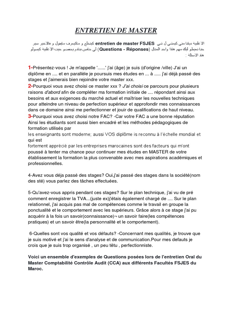 Exemple De Presentation Dans Un Entretien Je M Appelle