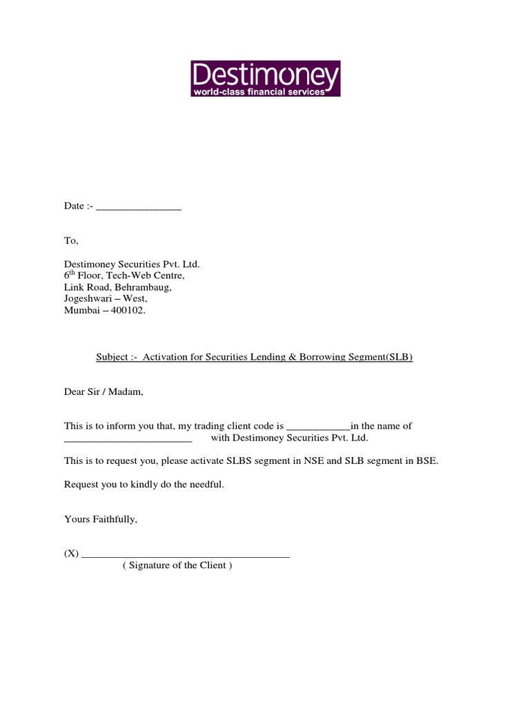 Lending Borrowing - SLB | PDF | Business