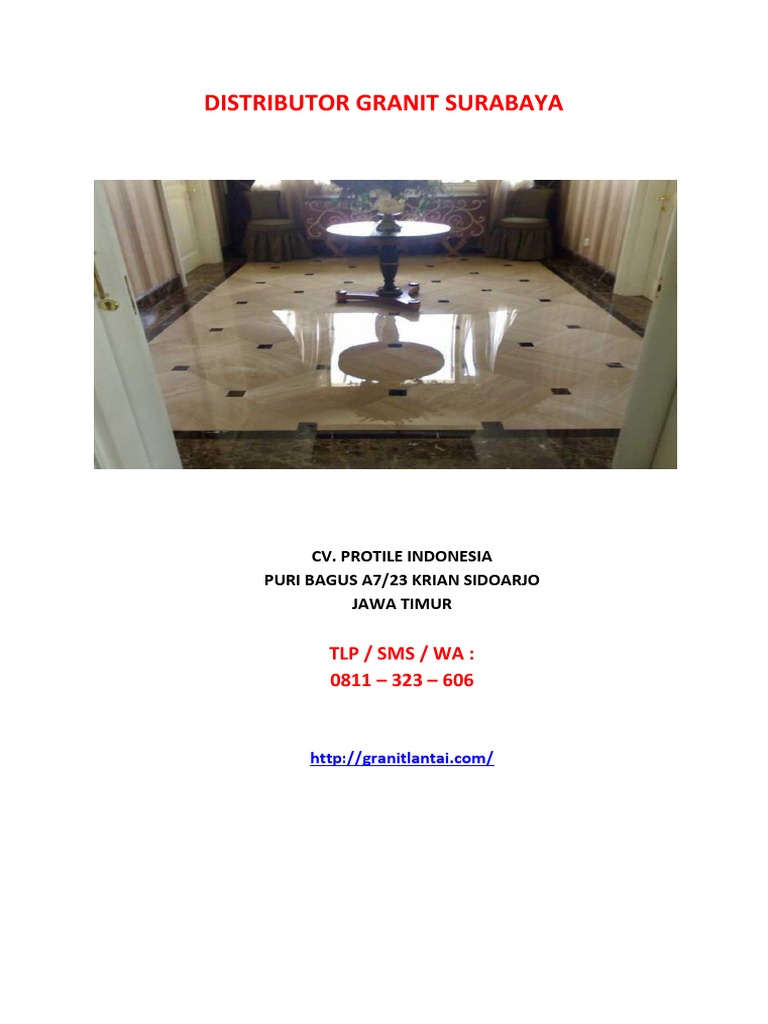 Distributor Granit Di Sidoarjo Hub 0811 323 606 Wa