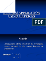 Business Application Using Matrix