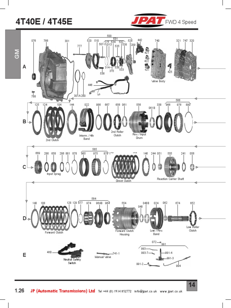 09 GM3C 4T40E 4T45E Transmission (Mechanics) Clutch