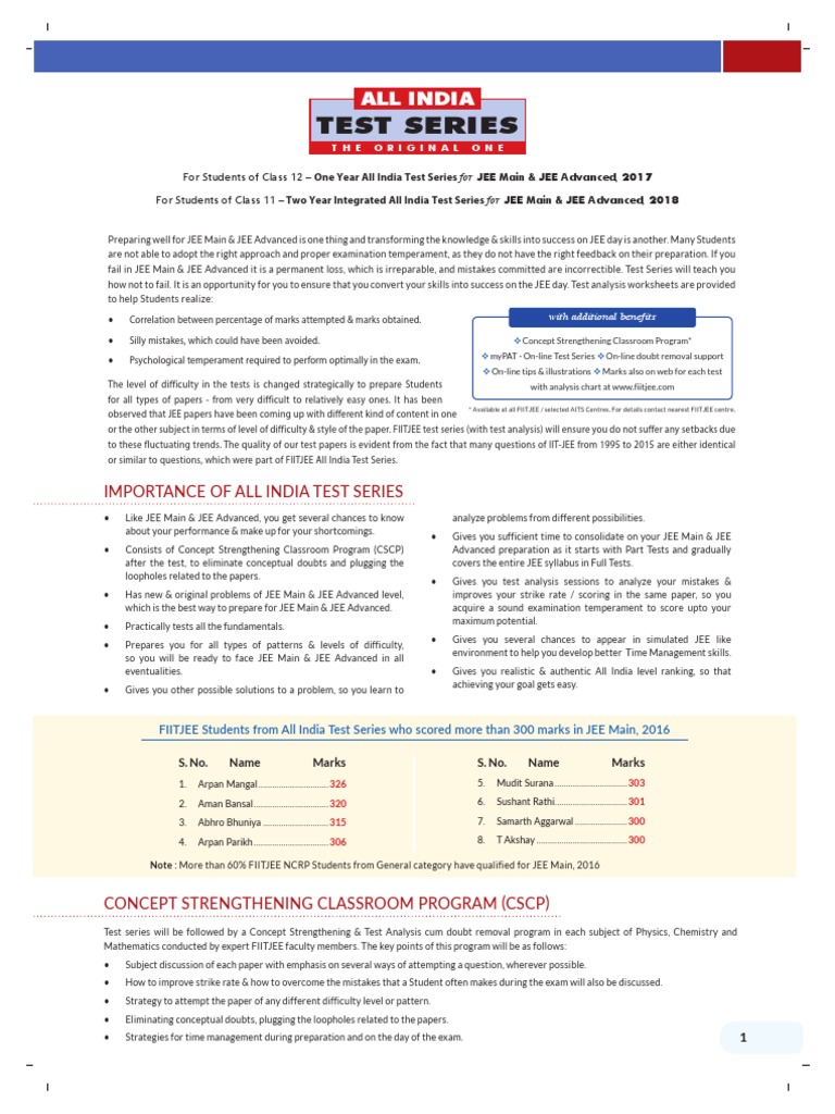 Jee Mock Test 22233 PDF | PDF