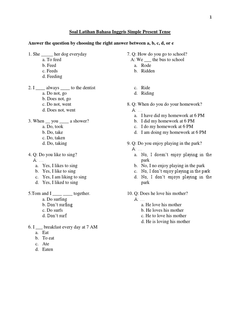 Contoh Soal Pilihan Ganda Giving Instruction Dan