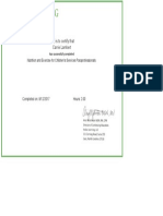 Certificate Nutrition