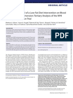 A Randomized Trial of A Low-Fat Diet Intervention On Blood Pressure and Hypertension: Tertiary Analysis of The WHI Dietary Modification Trial