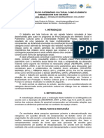 MD - 02916 Alan DutraA CONSTITUIÇÃO DO PATRIMÔNIO CULTURAL COMO ELEMENTO DINAMIZADOR DAS CIDADES