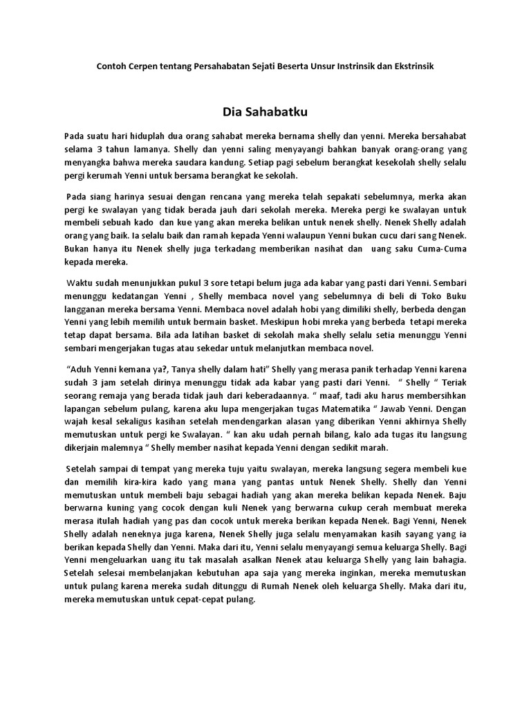 Contoh Cerpen Beserta Pengarangnya Contoh Resource