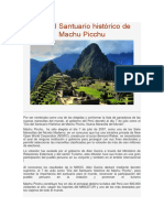 Día Del Santuario Histórico de Machu Picchu