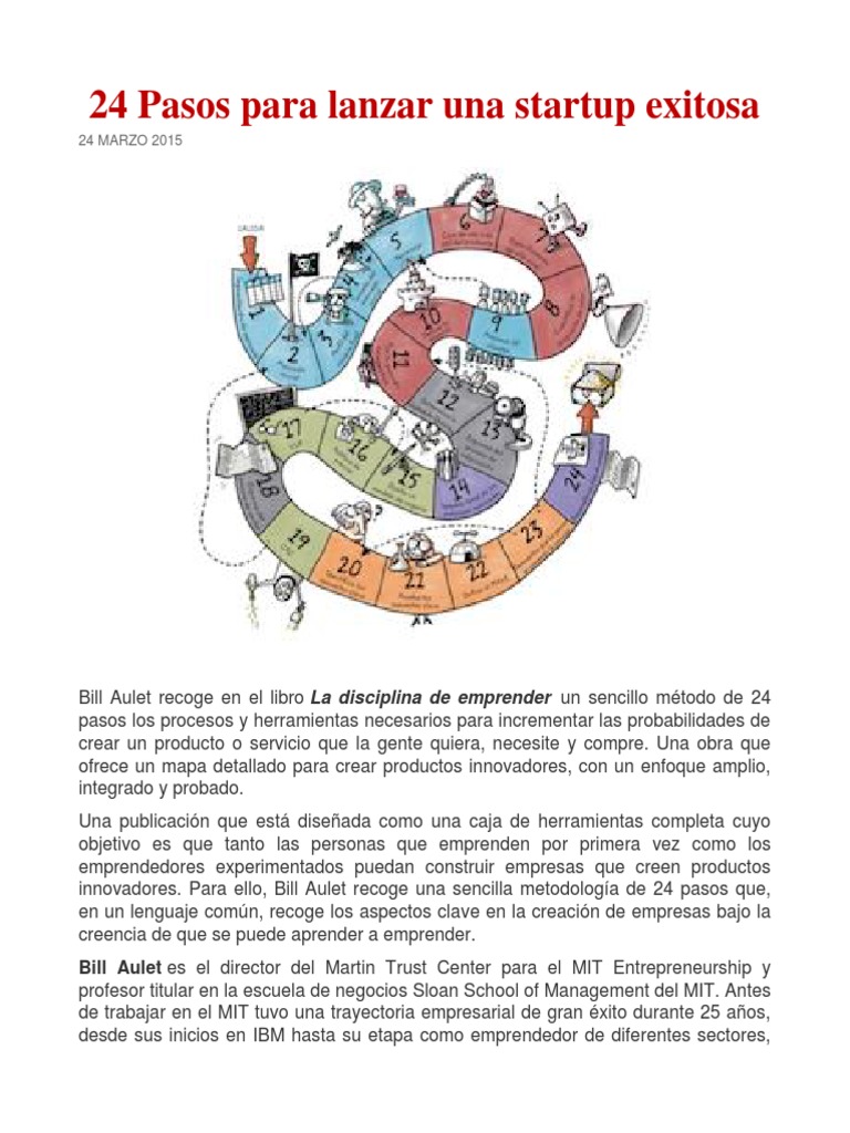 24 Pasos para una Startup Exitosa | PDF | Empresa de inicio | Pequeñas ...